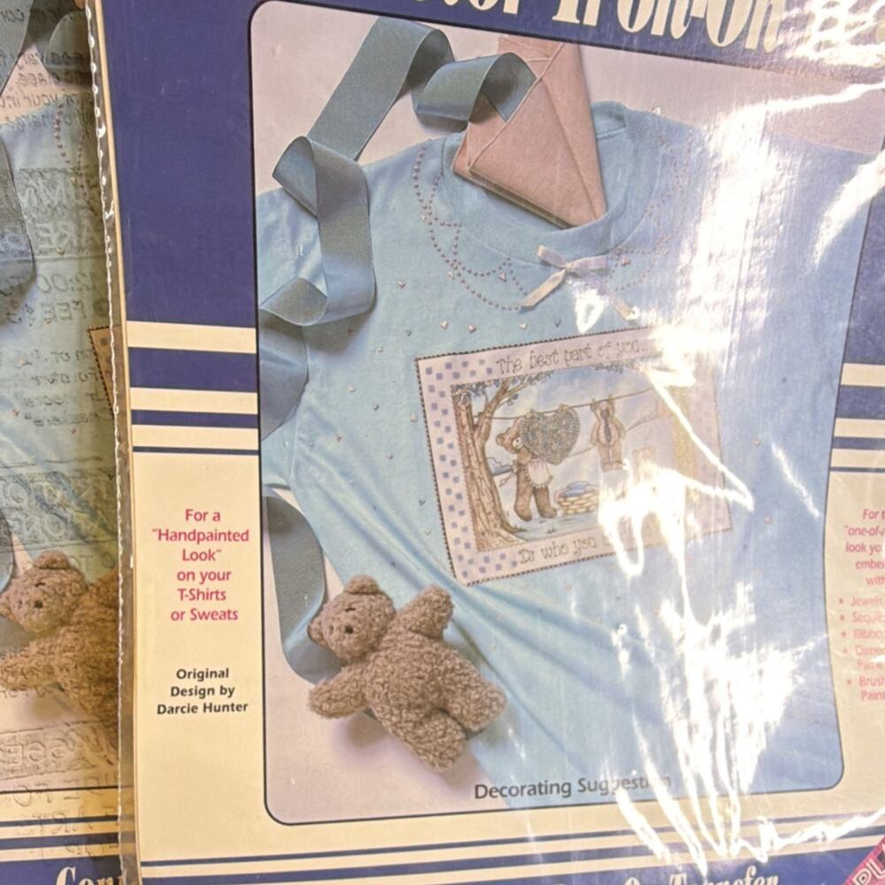 Set of 2 Iron-On Transfer 57992 Animals & Insects Teddy Bear Design Full Color - Picture 4 of 4